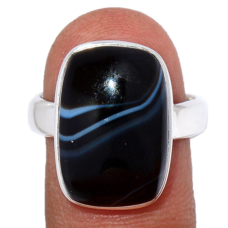 Black Banded Agate Ring - BBAR1043