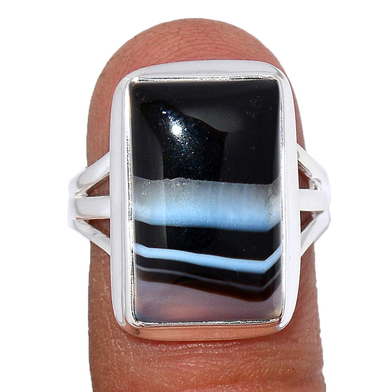 Black Banded Agate Ring - BBAR1051