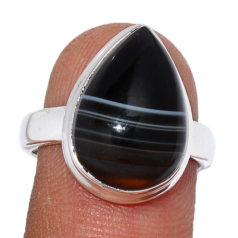 Black Banded Agate Ring - BBAR1056