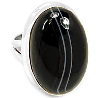 Black Banded Agate Ring-BBAR127