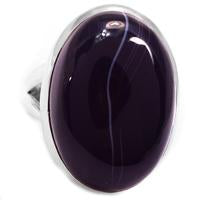 Black Banded Agate Ring-BBAR221