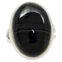 Black Banded Agate Ring-BBAR413