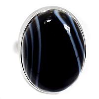 Black Banded Agate Ring-BBAR486