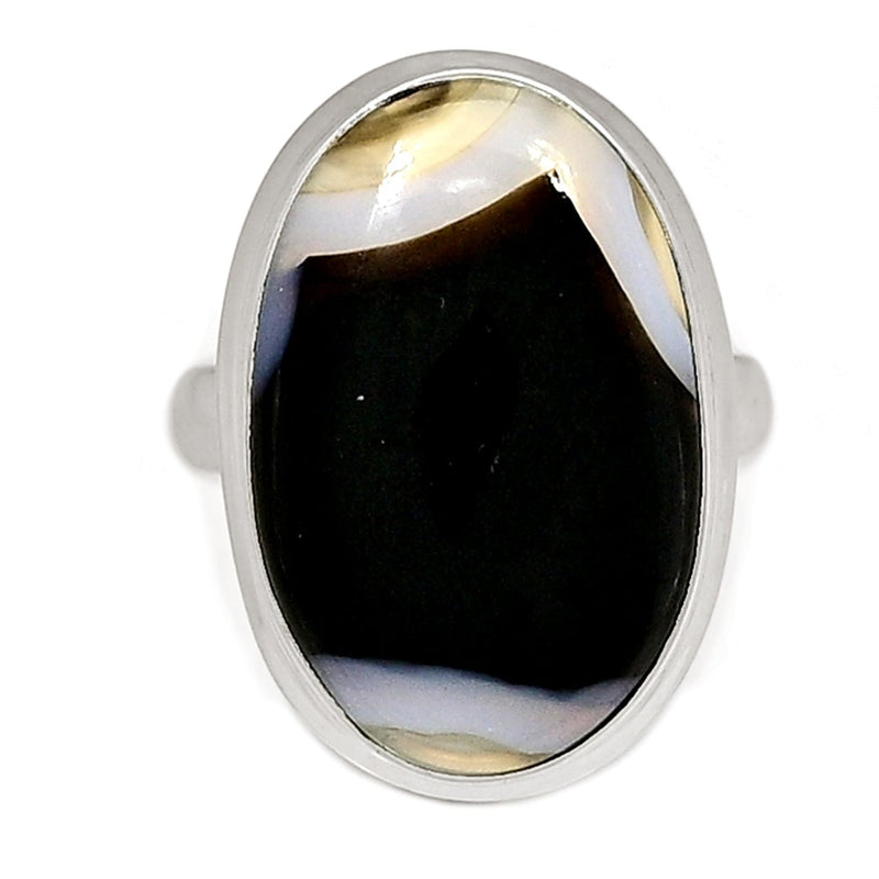 Black Banded Agate Ring - BBAR778