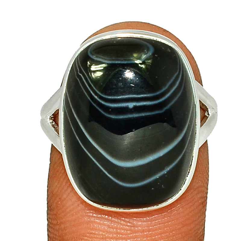 Black Banded Agate Ring - BBAR845