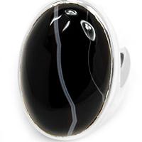 Black Banded Agate Ring-BBAR84