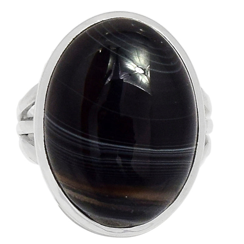 Black Banded Agate Ring - BBAR858