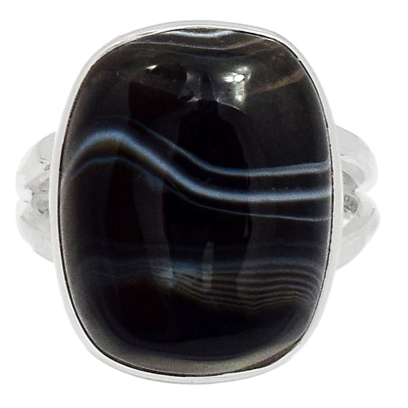 Black Banded Agate Ring - BBAR859