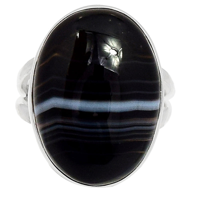 Black Banded Agate Ring - BBAR861