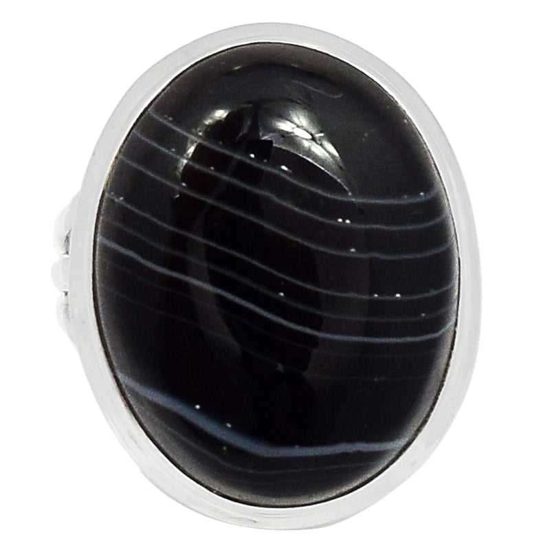 Black Banded Agate Ring - BBAR868