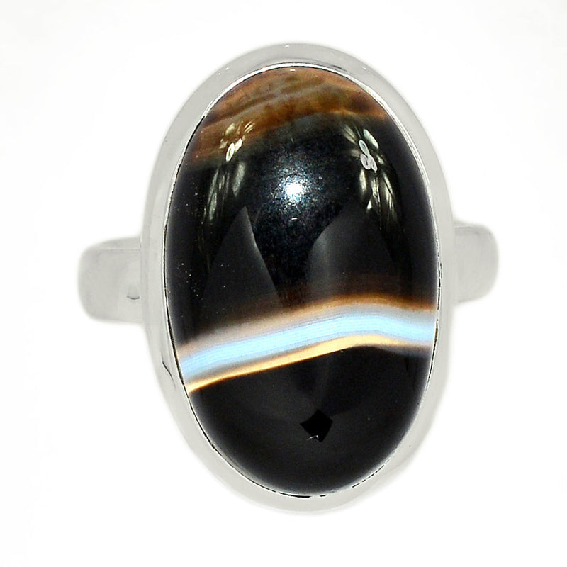 Black Banded Agate Ring - BBAR911