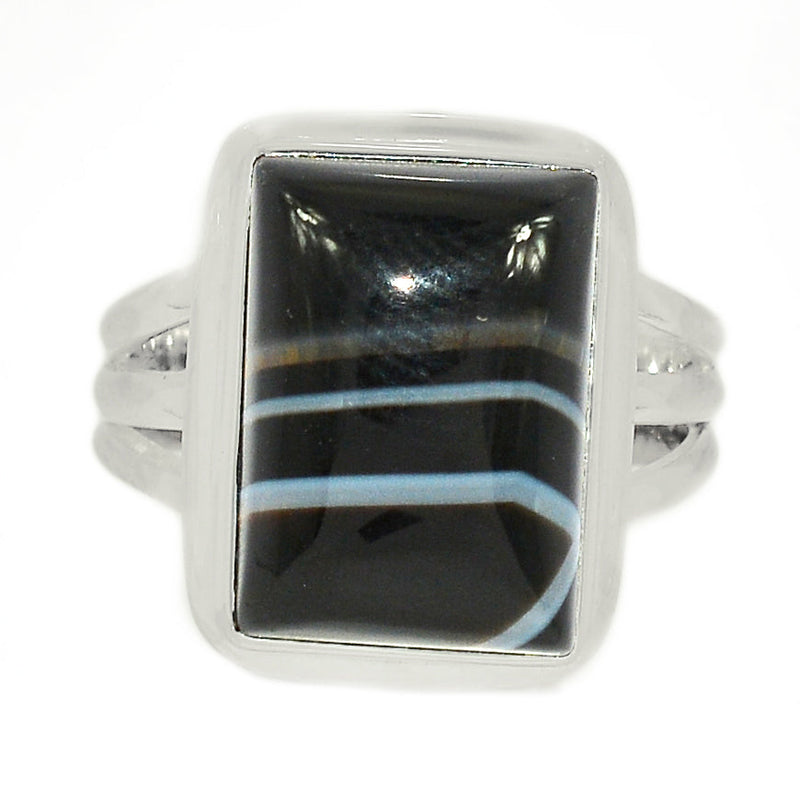 Black Banded Agate Ring - BBAR927