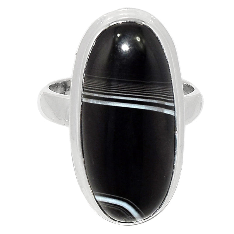 Black Banded Agate Ring - BBAR984