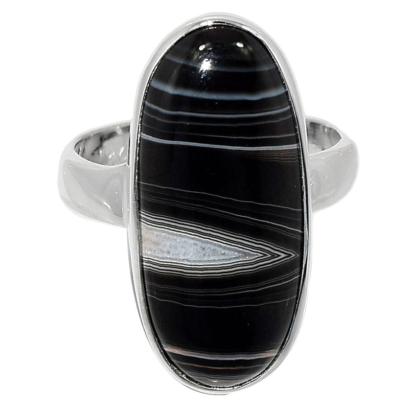 Black Banded Agate Ring - BBAR986
