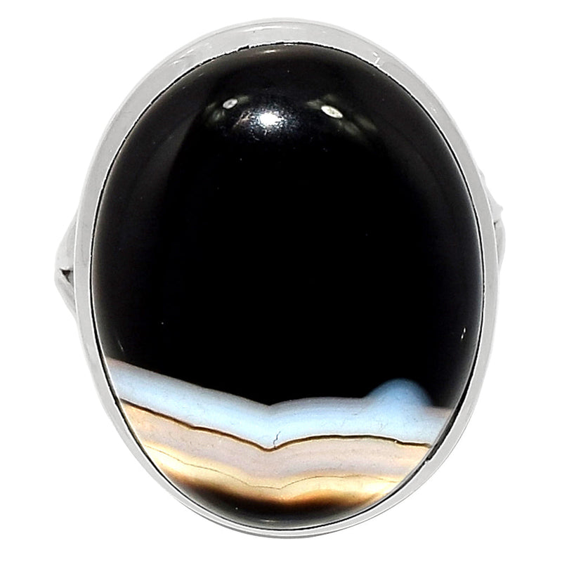 Black Banded Agate Ring - BBAR992