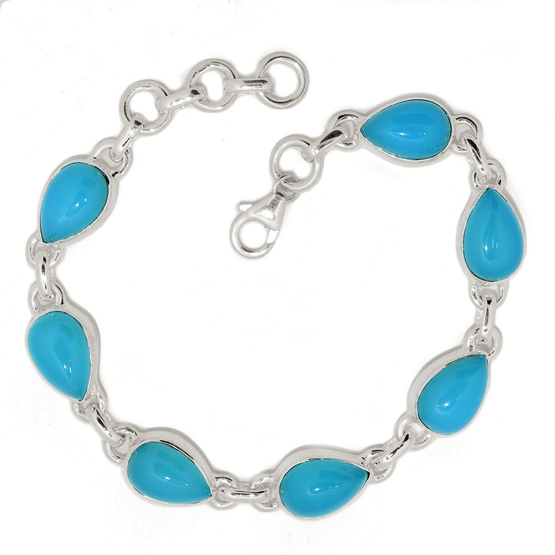 8" Blue Chalcedony Bracelets - BCDB112