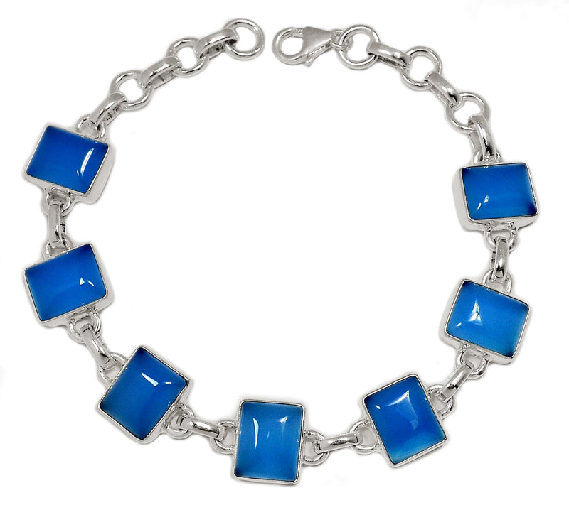 8.5" Blue Chalcedony Bracelets - BCDB33