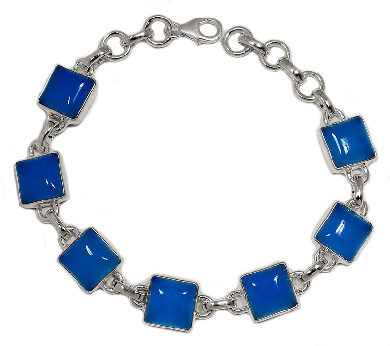 8.3" Blue Chalcedony Bracelets - BCDB35
