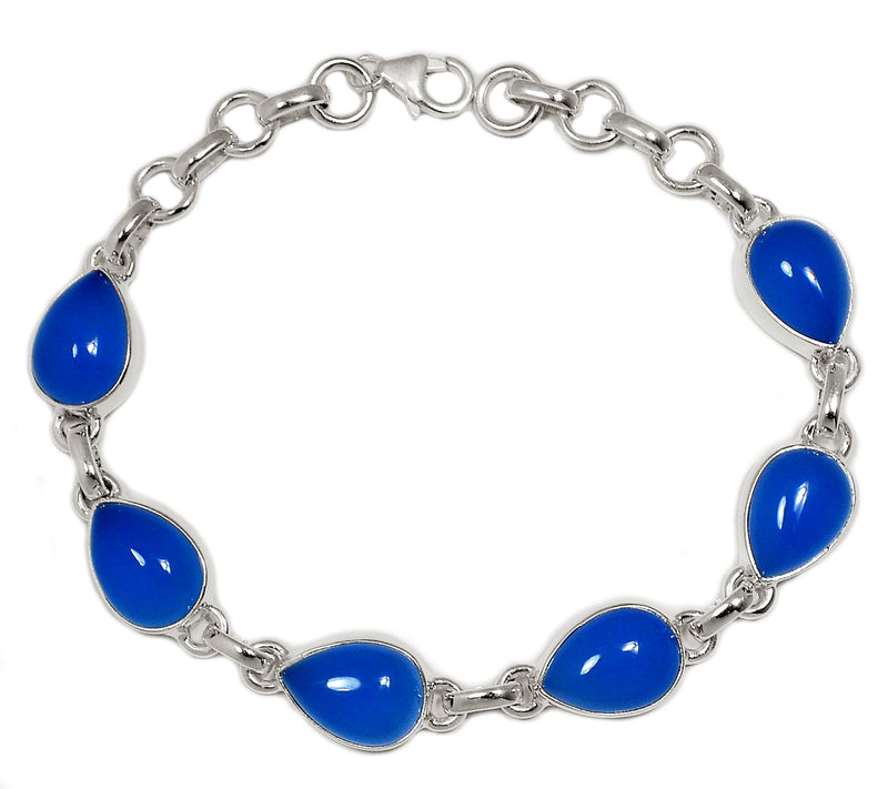 8.7" Blue Chalcedony Bracelets - BCDB36