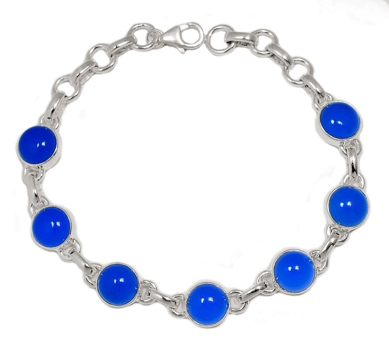 8.3" Blue Chalcedony Bracelets - BCDB38