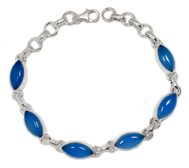 8.6" Blue Chalcedony Bracelets - BCDB39