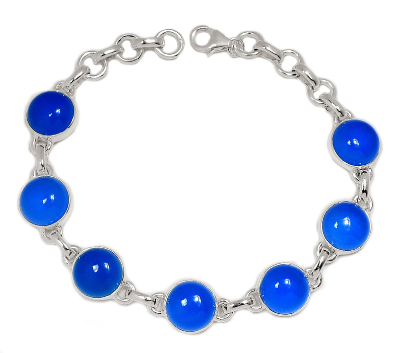 8.8" Blue Chalcedony Bracelets - BCDB43