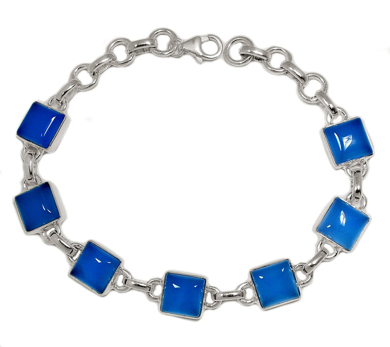 8.6" Blue Chalcedony Bracelets - BCDB45