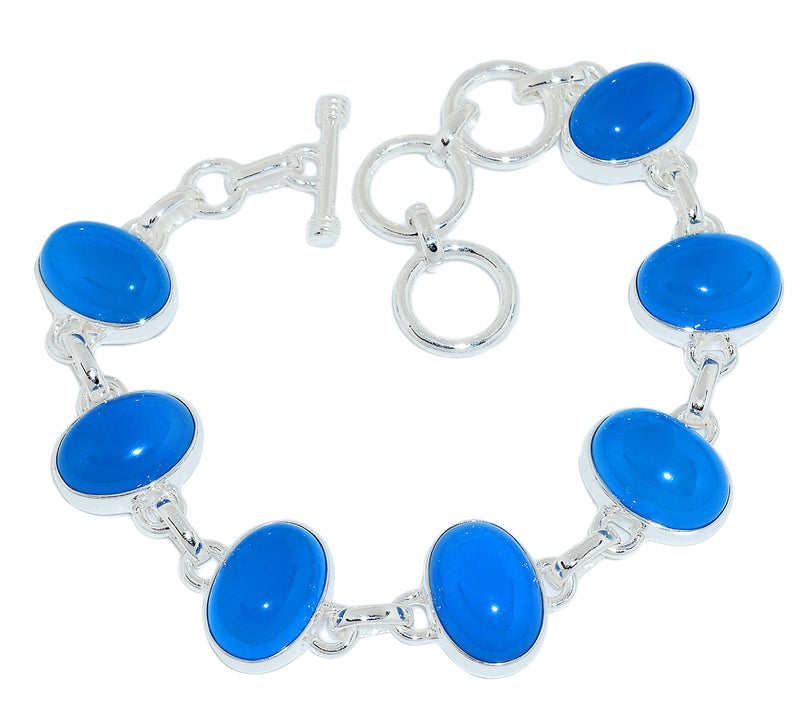 8.3" Blue Chalcedony Bracelets - BCDB47