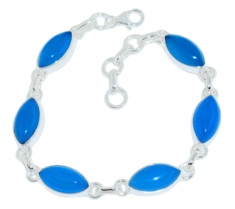 8.5" Blue Chalcedony Bracelets - BCDB48