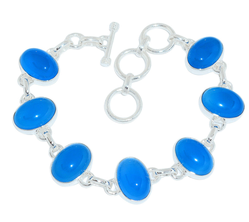 8.3" Blue Chalcedony Bracelets - BCDB53