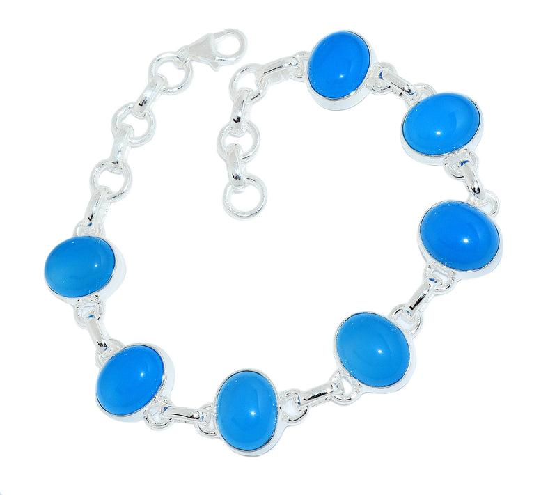 8.6" Blue Chalcedony Bracelets - BCDB59