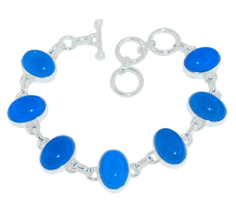 8.3" Blue Chalcedony Bracelets - BCDB60