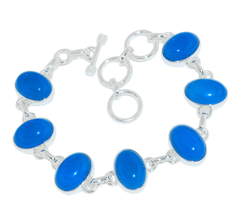 8.3" Blue Chalcedony Bracelets - BCDB63