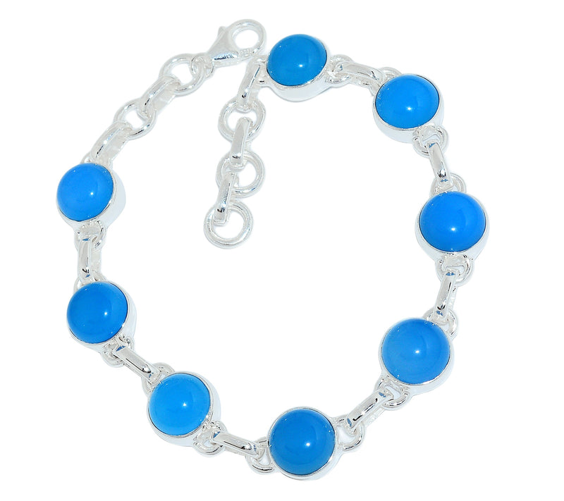 8.6" Blue Chalcedony Bracelets - BCDB66
