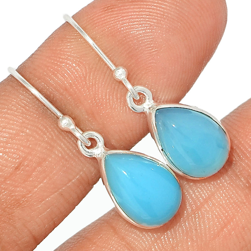 1.1" Blue Chalcedony Earrings - BCDE426