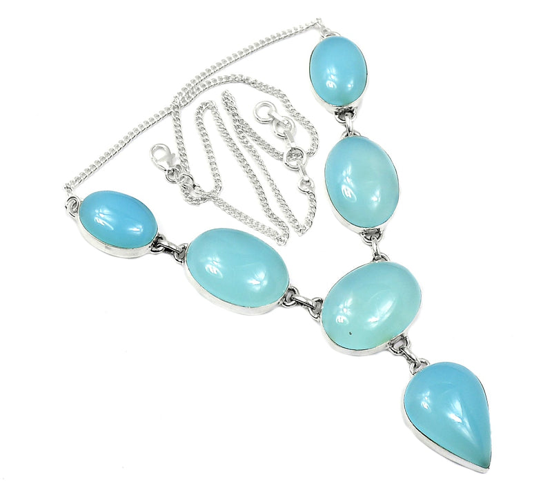 20.7" Blue Chalcedony Necklaces - BCDN7