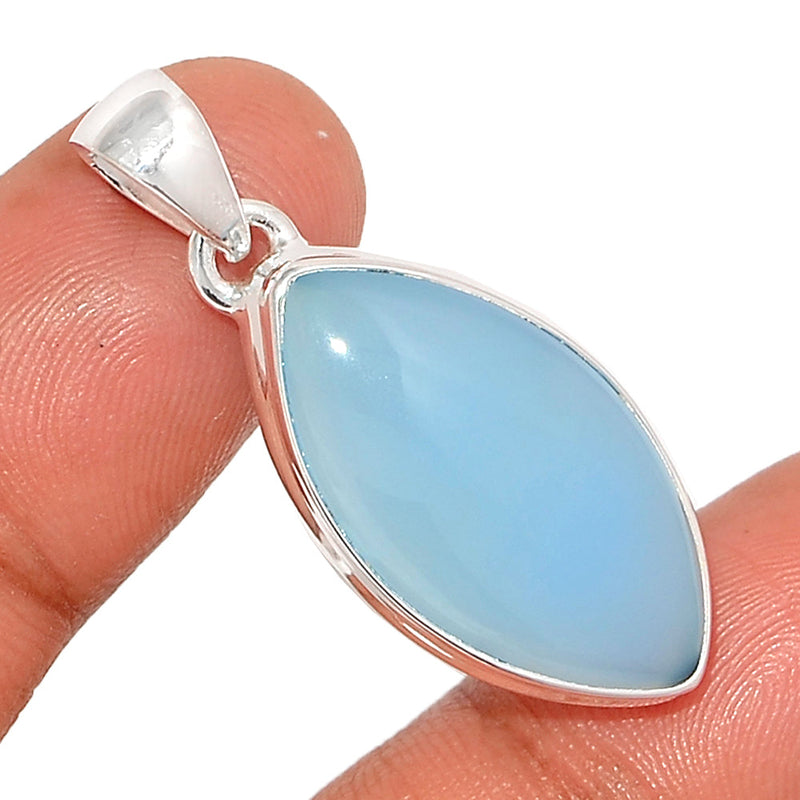 1.5" Blue Chalcedony Pendants - BCDP814