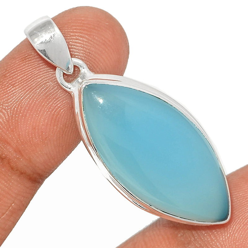 1.7" Blue Chalcedony Pendants - BCDP825