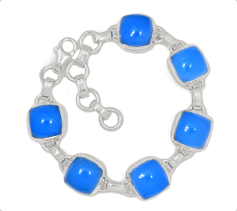 7.6" Blue Chalcedony Bracelets - BCDB70