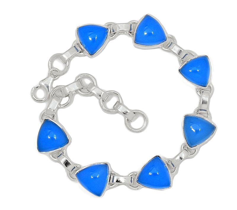 8" Blue Chalcedony Bracelets - BCDB72