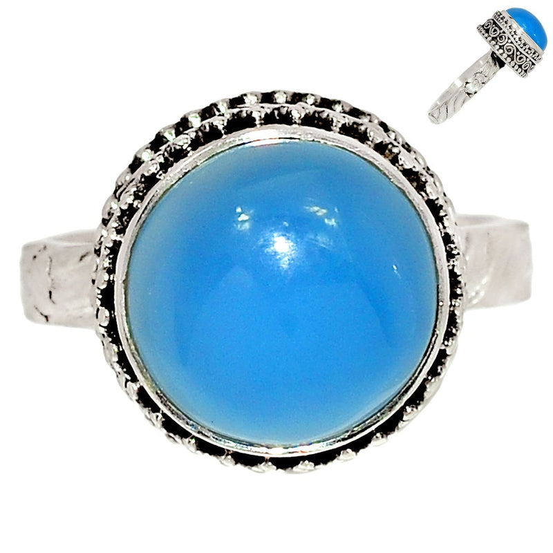 Fine Filigree - Blue Chalcedony Ring - BCDR843