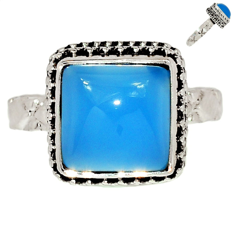 Fine Filigree - Blue Chalcedony Ring - BCDR844