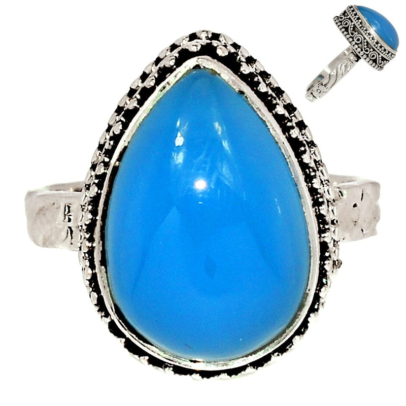 Fine Filigree - Blue Chalcedony Ring - BCDR848