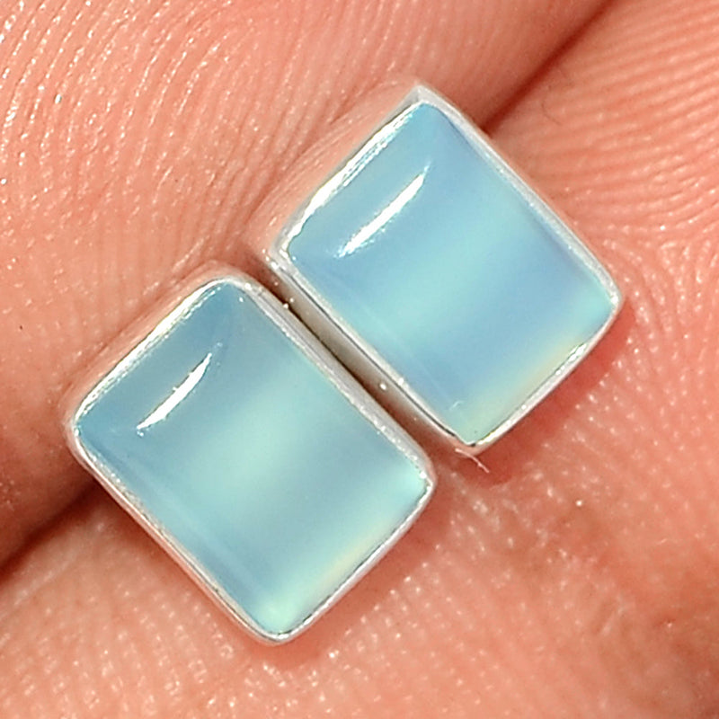 Blue Chalcedony Studs - BCDS135