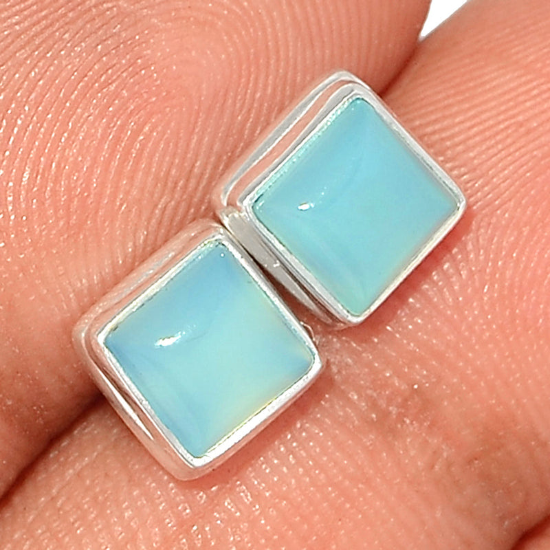 Blue Chalcedony Studs - BCDS139