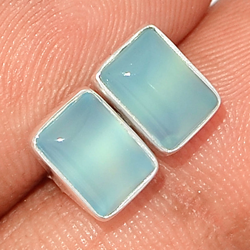 Blue Chalcedony Studs - BCDS145