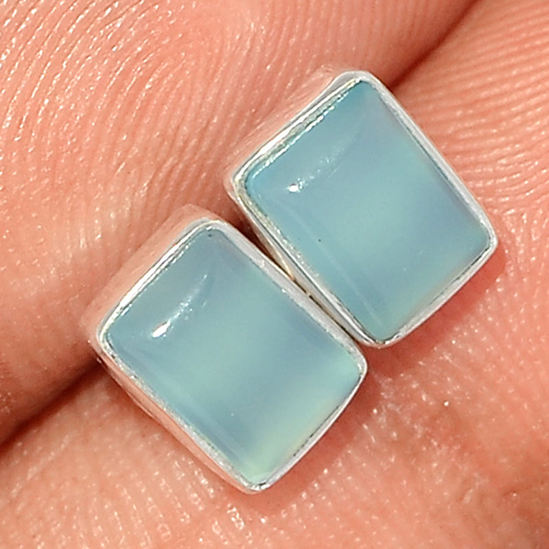 Blue Chalcedony Studs - BCDS151