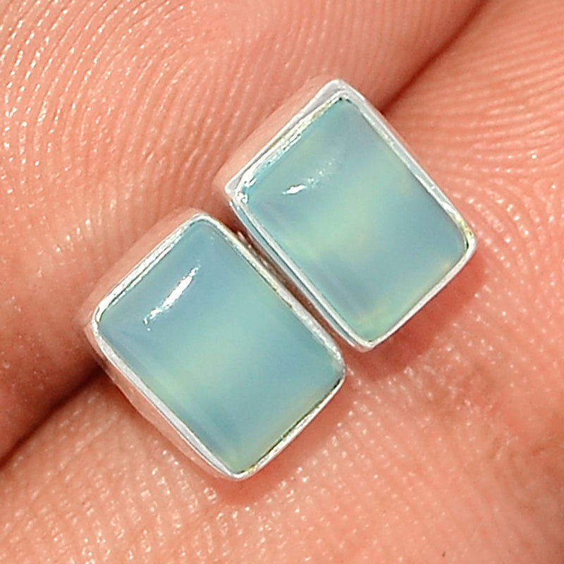 Blue Chalcedony Studs - BCDS153