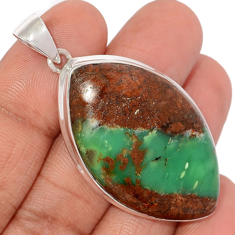 2.1" Boulder Chrysoprase Pendants - BCPP698