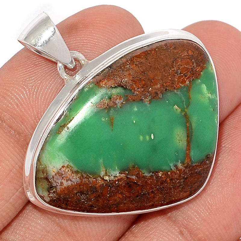 1.5" Boulder Chrysoprase Pendants - BCPP700